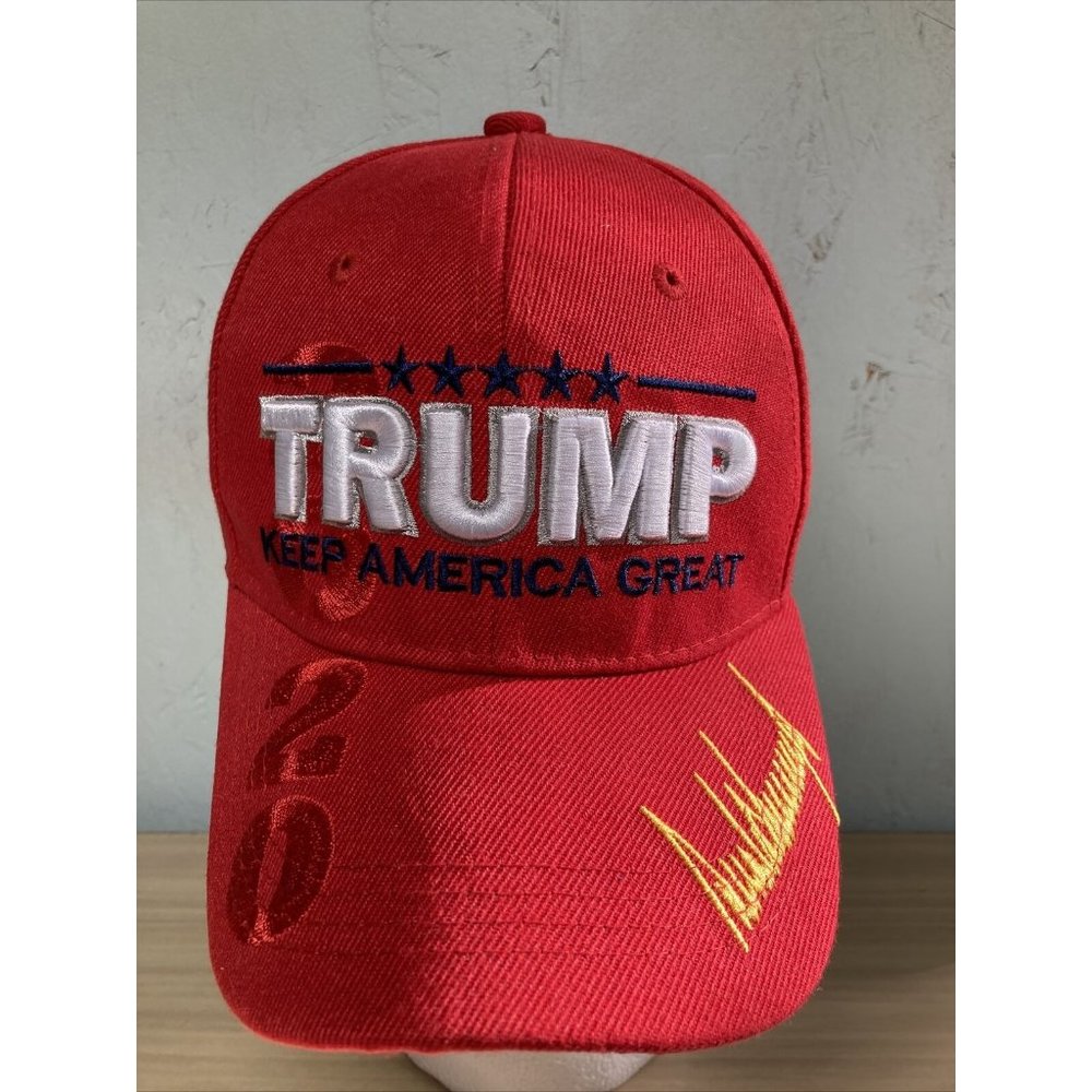 Donald Trump 2020 Keep America Great Baseball Hat Shadow 3D Signature Cap Stars
